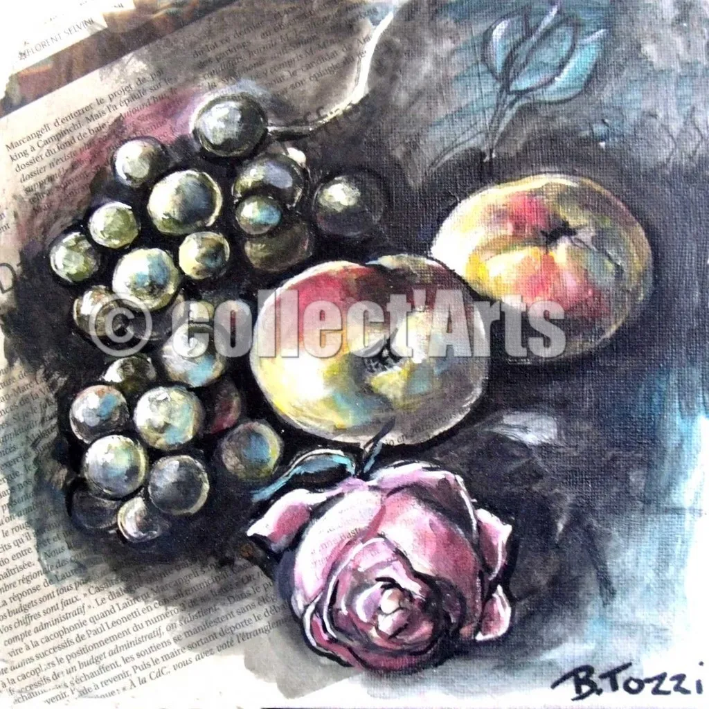 Nature morte à la rose – Œuvre de Béatrice Tozzi